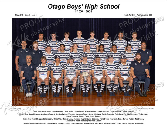 OBHS 1st XV Rugby Team